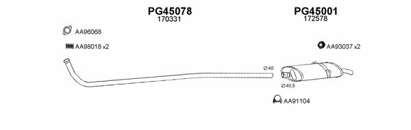  450198 Exhaust system 450198