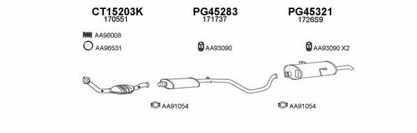  450208 Exhaust system 450208