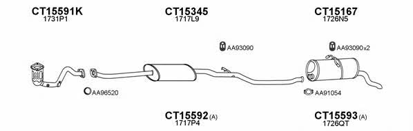  150282 Exhaust system 150282