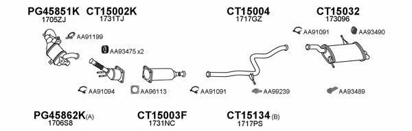  150388 Exhaust system 150388