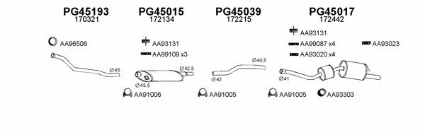  450238 Exhaust system 450238