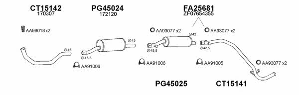  450245 Exhaust system 450245
