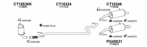  450253 Exhaust system 450253