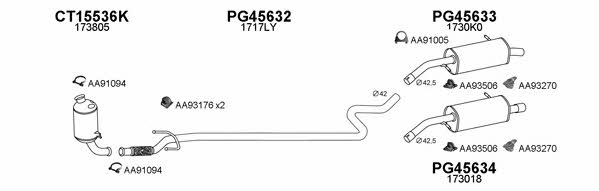  450254 Exhaust system 450254