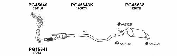  450257 Exhaust system 450257