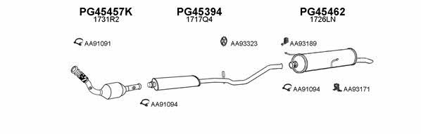  450304 Exhaust system 450304