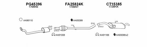  450306 Exhaust system 450306