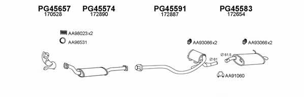  450316 Exhaust system 450316