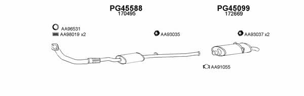  450317 Exhaust system 450317
