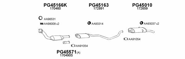  450322 Exhaust system 450322