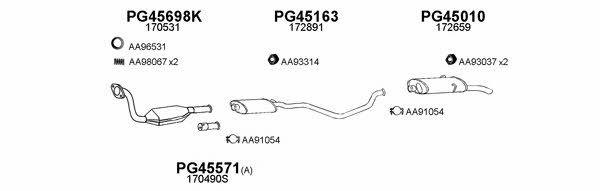  450323 Exhaust system 450323