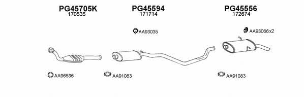  450351 Exhaust system 450351