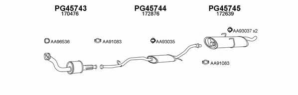  450380 Exhaust system 450380