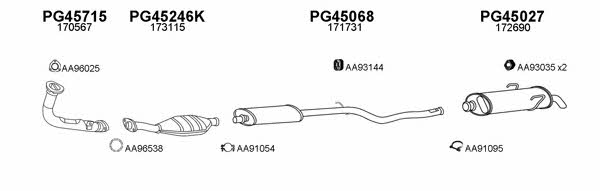  450381 Exhaust system 450381