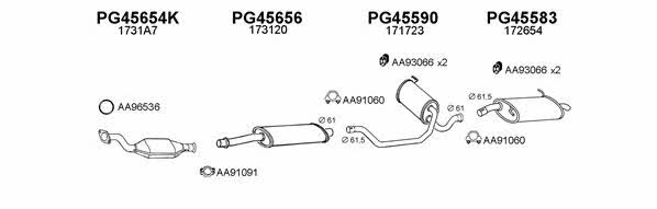  450383 Exhaust system 450383