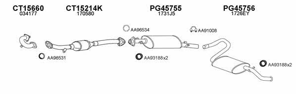  450412 Exhaust system 450412