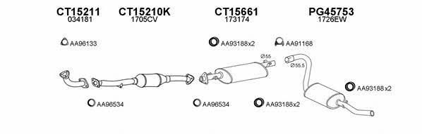  450421 Exhaust system 450421