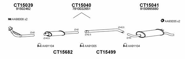  450457 Exhaust system 450457