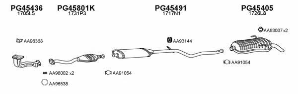  450496 Exhaust system 450496