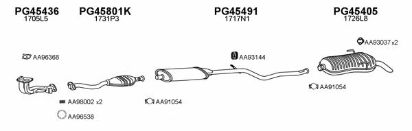  450496 Exhaust system 450496