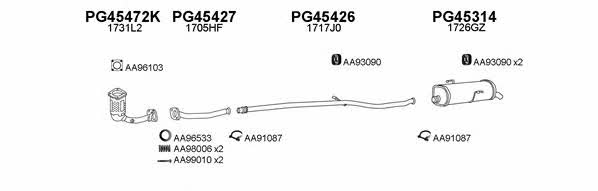  450505 Exhaust system 450505
