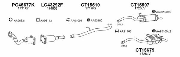  450513 Exhaust system 450513