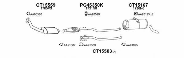  450548 Exhaust system 450548