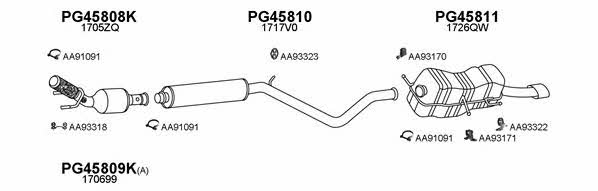  450549 Exhaust system 450549
