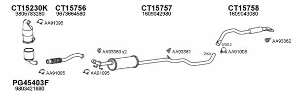  150598 Exhaust system 150598
