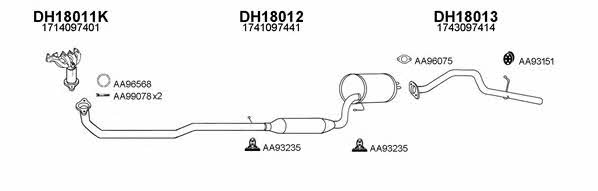 180007 Exhaust system 180007