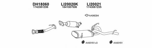  180023 Exhaust system 180023