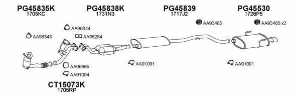  450566 Exhaust system 450566