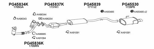  450567 Exhaust system 450567