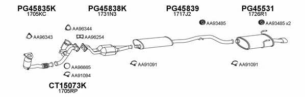  450571 Exhaust system 450571