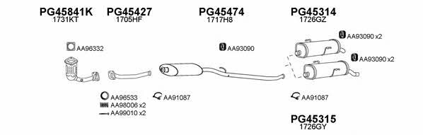  450572 Exhaust system 450572