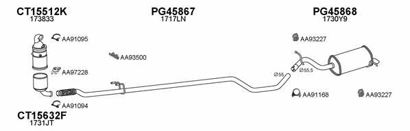  450584 Exhaust system 450584