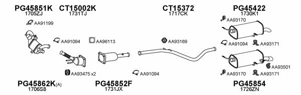  450595 Exhaust system 450595