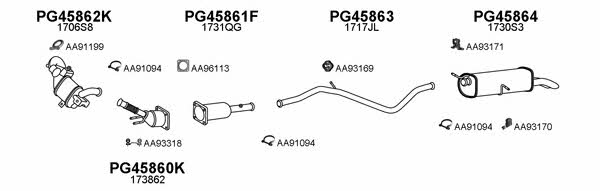  450599 Exhaust system 450599
