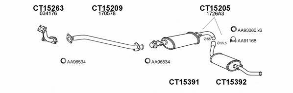 Veneporte 450615 Exhaust system 450615