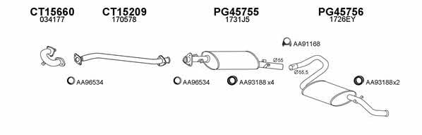  450630 Exhaust system 450630