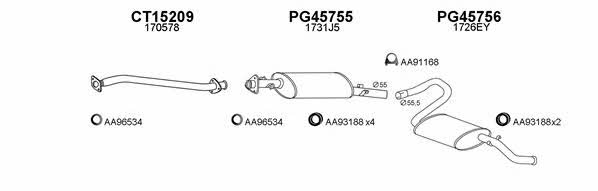  450633 Exhaust system 450633