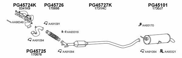  450637 Exhaust system 450637