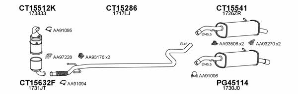  450678 Exhaust system 450678