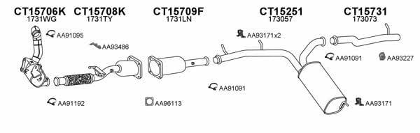  450696 Exhaust system 450696