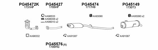  450707 Exhaust system 450707