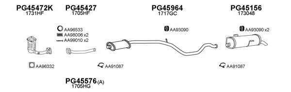  450709 Exhaust system 450709