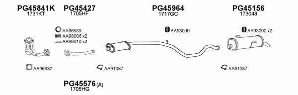  450710 Exhaust system 450710