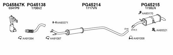  450730 Exhaust system 450730