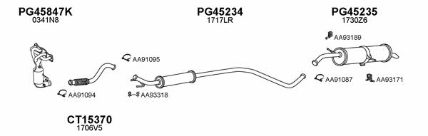  450735 Exhaust system 450735