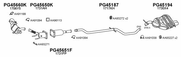  450762 Exhaust system 450762